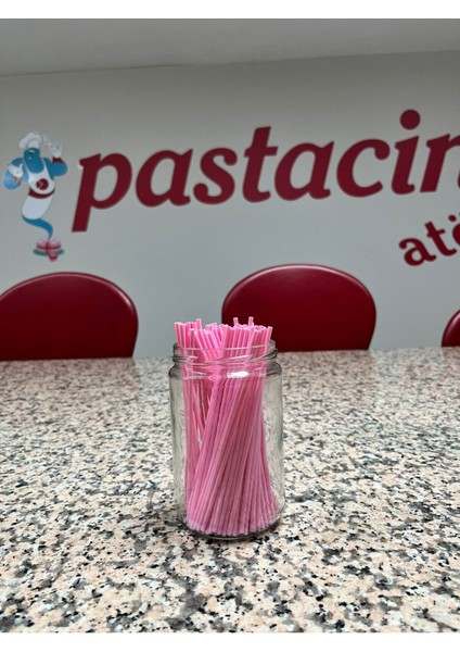 Pembe Cakepops Lolipop Çubuğu 15 cm 100 Adet
