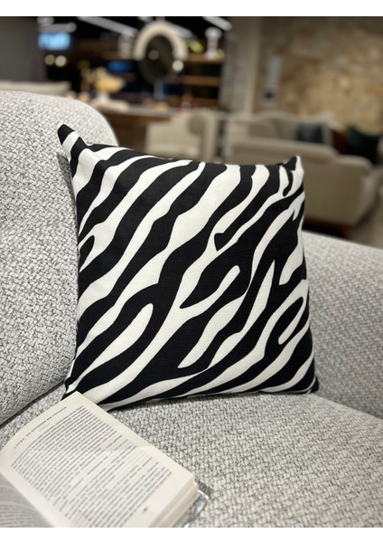1 Adet Kırlent Kılıfı Dijital Baskı 43 x 43 cm Siyah Beyaz Fermuarlı fiyatları