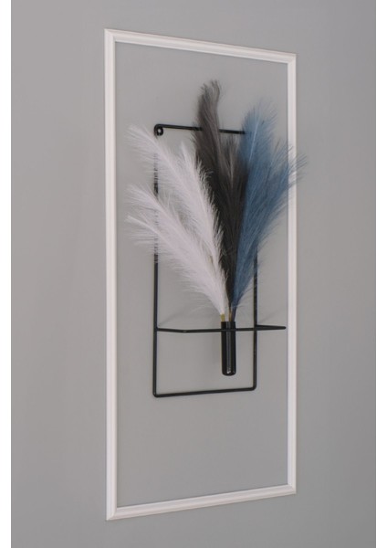 2 Adet Kare Siyah Metal Çiçeklik , Modern Dekoratif Metal Çiçeklik indirimleri