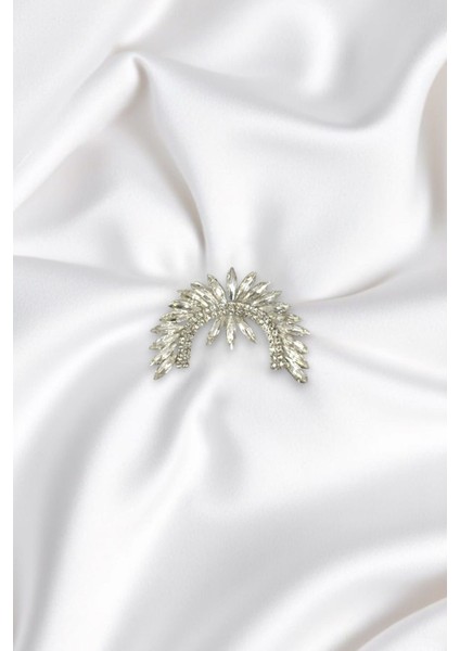 Yapıştırma Sivri Taşlı Iki Sıra C Form Aksesuar