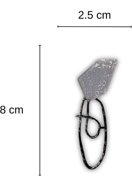 Metal Asimetrik Uzun Broş modelleri