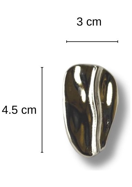 Metal Dalga Efektli Broş