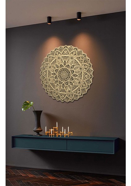 Ahşap Mandala Çok Katmanlı Dekoratif Duvar Süsü Büyük