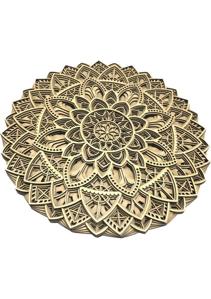 Ahşap Mandala Çok Katmanlı Dekoratif Duvar Süsü Büyük modelleri