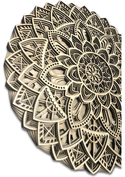 Ahşap Mandala Çok Katmanlı Dekoratif Duvar Süsü Büyük fırsatları