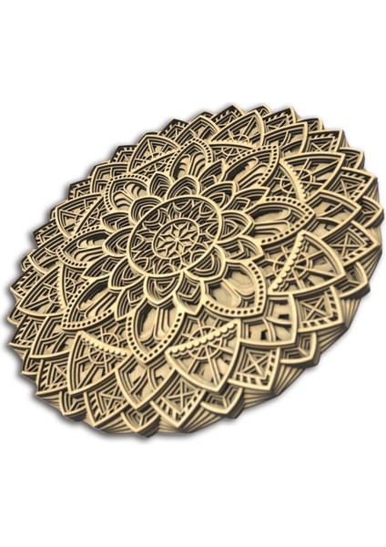Ahşap Mandala Çok Katmanlı Dekoratif Duvar Süsü Büyük indirimleri