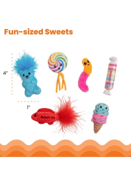 Kitty Sweet Treats Catnip'li Kedi Oyuncağı 6'lı Paket