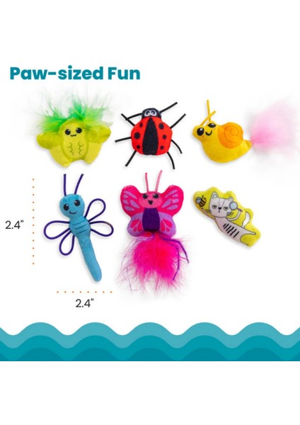 Cute As A Bug Catnip'li Kedi Oyuncağı 6'lı Paket fiyatları