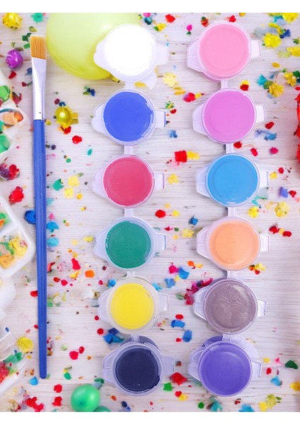 Ev-Okul Etkinliği Ahşap Puzzle 4'lü Boyama Seti, 12 Renk Boya ve Fırça Ile... fiyatları