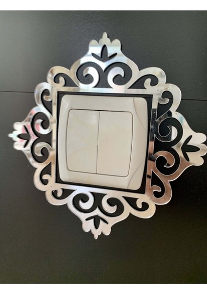 Tekli Gümüş Renk Standart Priz Çerçevesi Tekli Silver Prizlik
