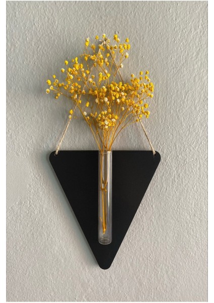 Ahşap Dekoratif Üçgen 3'lü Duvar Çiçekliği (Çiçek Hediyeli) fırsatları