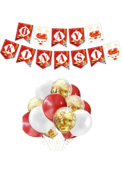 6 Ay Kına Banner Balon
