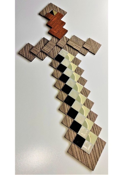Minecraft Demir Kılıç 3 Boyutlu Duvar Dekorasyonu modelleri