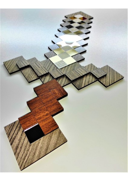 Minecraft Demir Kılıç 3 Boyutlu Duvar Dekorasyonu fırsatları