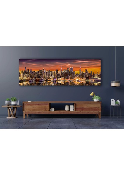 Panoramik Newyork City Kanvas Tablo fiyatları
