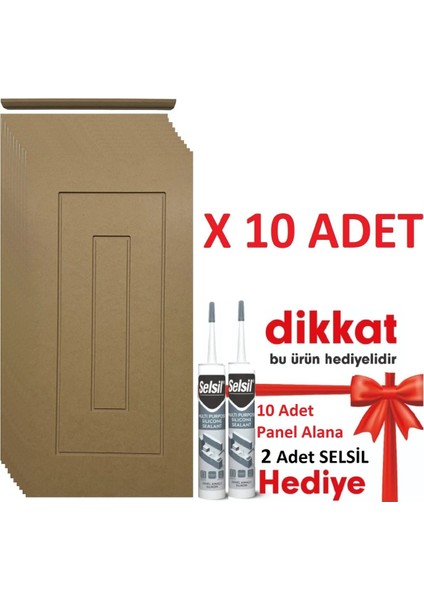 10 Adet Dekoratif Duvar Paneli 50 x 100 cm Boyanabilir Ahşap 10 mm Ham Mdf Duvar Paneli