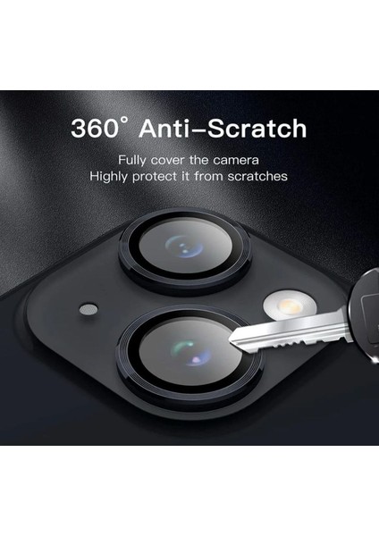 IPHONE 15 / 15 Plus Uyumlu Tempered Glass Kamera Lens Koruyucu