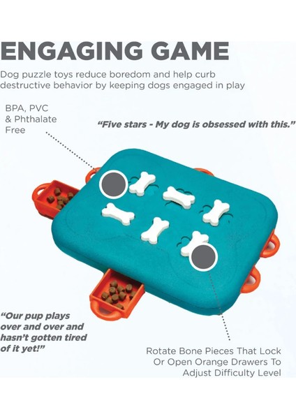 Dog Casino Turquoise Interactive Puzzle Köpek Zeka Oyuncağı fiyatları