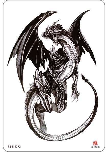 Ejderha Dövmesi Dragon Tattoo Geçici Dövme