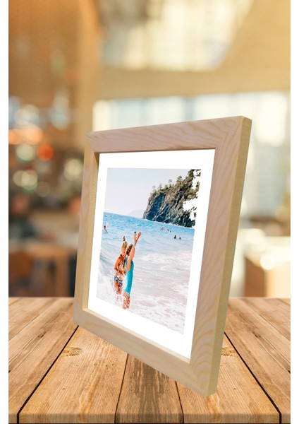 Fonlu Ahşap Derinlik Görünümlü Çerçeve Tekli Boş Çerçeve Masa Üstü Çerçeve Hediyelik Çerçeve fiyatları