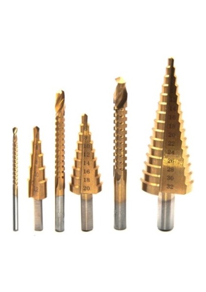 Büro Ev Ofis Matkap Cihazı Için 6parça Kademeli Matkap Ucu Seti fırsatları