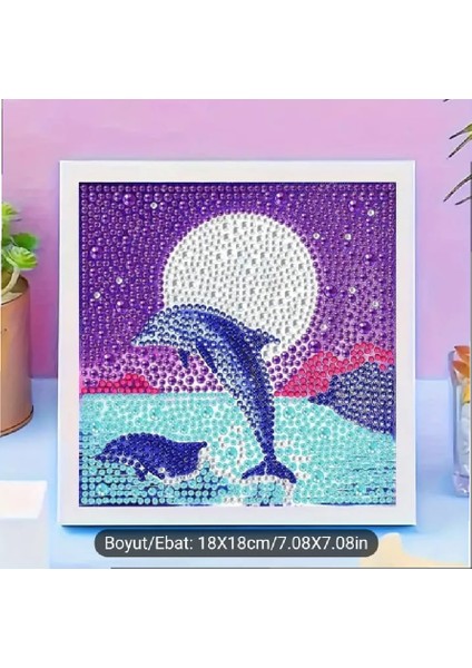 Yunus ve Kedi 2li Elmas Boyama Seti 18*18 cm