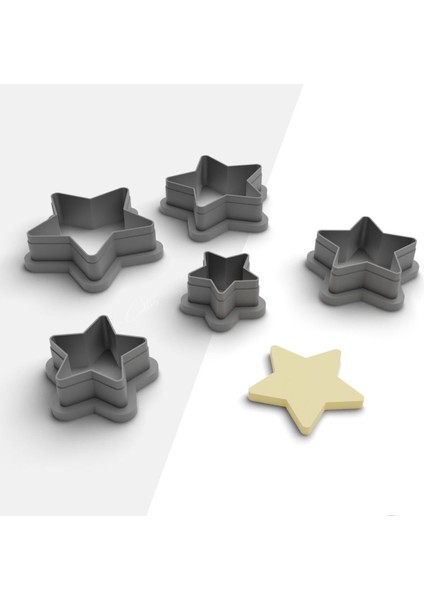 Yıldız Şekilli Polimer Kil Kesme Kalıbı, Küpe Kalıp, Clay Cutter, 5 Boy, No:1000 fiyatları