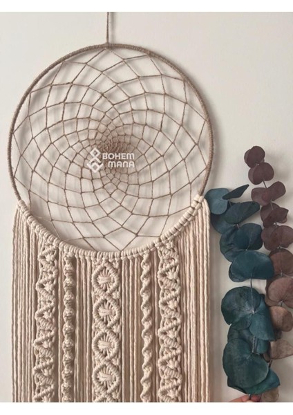 Özgün Tasarım El Yapımı Düş Kapanı, Kötü Rüya Kovucu, Makrome Dreamcatcher 30*80 cm (Adet) modelleri