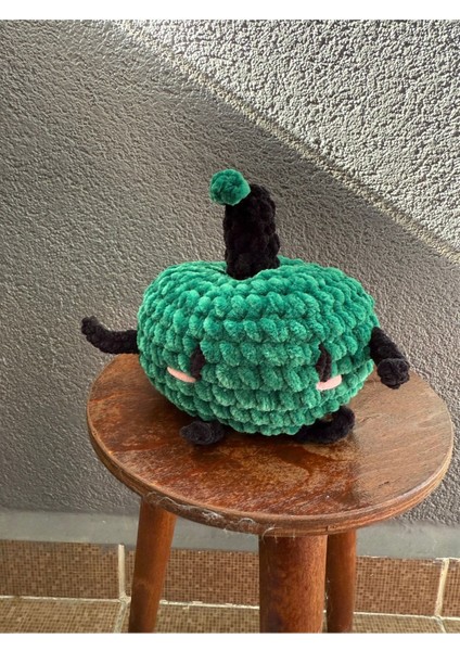 El Yapımı Örgü Yeşil Junimo Stardew Valley Oyuncak Amigurumi