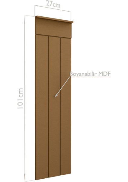Dekoratif Duvar Paneli (27 x 100 Cm) Boyanabilir Ahşap 10 mm Ham Mdf Duvar Paneli Iskandinav Serisi fiyatları