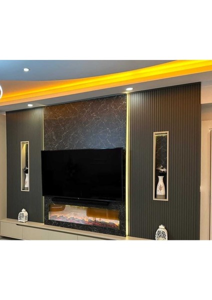 Antalya Yıldız Duvar Lambri Profili Lb 3783 Duvar Profili Soft Touch Fırtına Gri