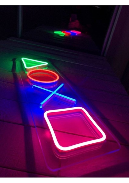 Neon LED Playstation Tuş Takımı Dekoratif Gece Aydınlatması ve Aksesuar Anahtarlı Açma Kapama fiyatları