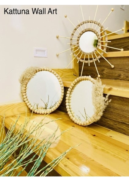 Bambu Boncuklu Duvar Dekorasyon Ürünü 3’lü Set