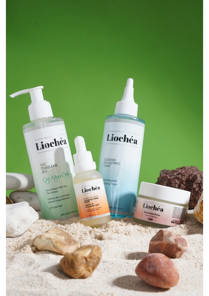 Liochéa Leke Karşıtı Cilt Bakım Seti | Tonik & Arbutin Serum & Jel & Krem | 4’lü Set
