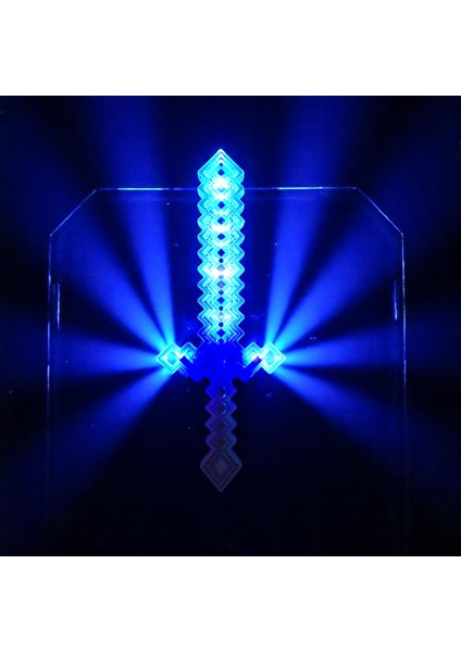 Vıp Yüksek Kalite Sesli Mavi LED Işıklı Kılıç Mavi Pixel Kılıç Işıklı Mavi Oyuncak Kılıç Mavi Kılıç