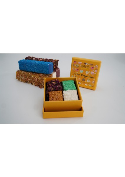 Turkish Delight Sabun Seti - Türk Lokumu 4'lü Özel Hediye Kutusu