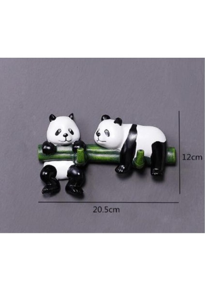 Dekoratif Ikili Modern Duvar Askılık Bambu Üstünde Panda Dekor fiyatları