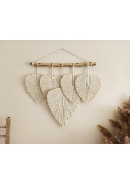 Makrome Yaprak Duvar Dekoru