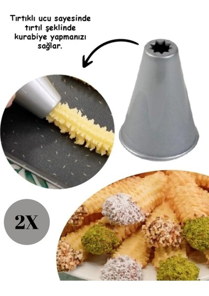 2'li Tırtıl Krema Kurabiye Şekillendirici