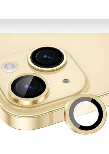 IPHONE 15 / 15 Plus Uyumlu Tempered Glass Kamera Lens Koruyucu