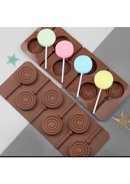 Silikon Halka Lolipop Şeker Çikolata Izomalt Dondurma Klıp