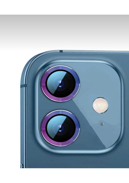 IPHONE 11 / 12 / 12 Mini Uyumlu Rengarenk Tempered Glass Kamera Lens Koruyucu fiyatları