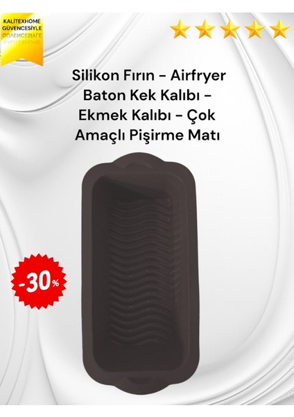 Silikon Fırın - Airfryer Baton Kek Kalıbı - Ekmek Kalıbı - Dubai Çikolatası Yapma Kabı