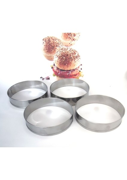Narkalıp Hamburger Ekmeği Pişirme Kalıbı 4 Lü En 11 cm