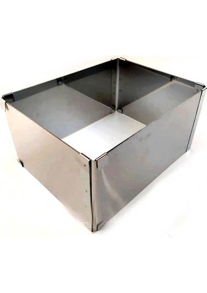 Narkalıp Dikdörtgen Ayarlanabilir Kek Kalıbı 18-35X 24-46 cm Derinlik 15 cm