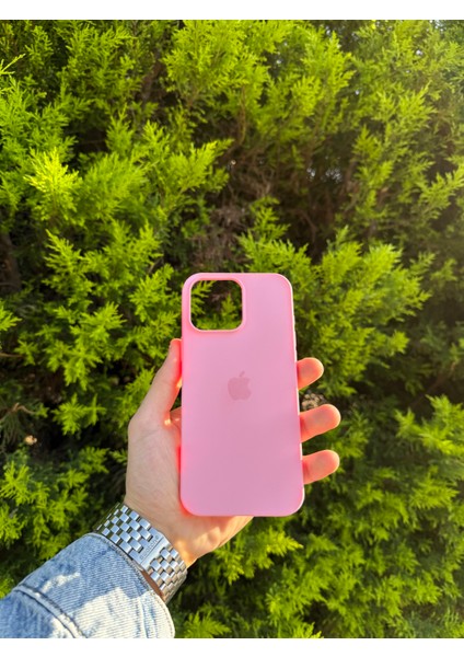 Apple iPhone 16 Pro Max Açık Pembe Lansman Uyumlu Içi Kadife Silikon Kılıf