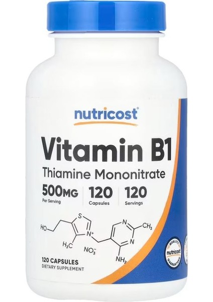 Vitamin B1 500 mg 120 Capsules