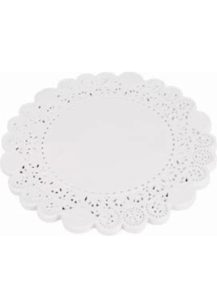 100 Adet Dantel Desenli Pasta Kağıt Altlığı Büyük Boy 18 cm