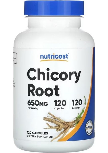 Chicory Root 650 mg 120 Capsules