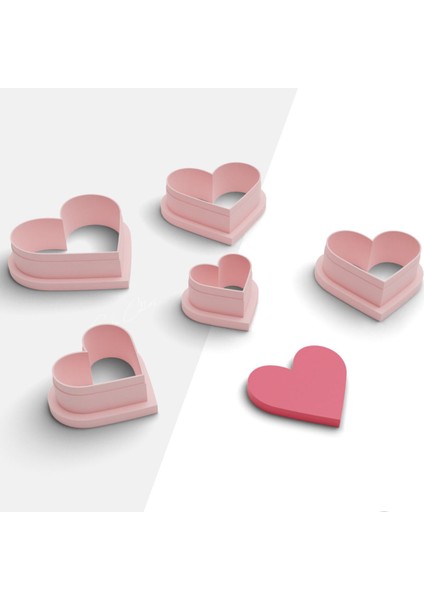 Kalp Şekilli Polimer Kil Kalıbı, Kurabiye Kalıbı, Takı Kalıbı, Sevgililer Günü Kalıpları, No:1200 fiyatları